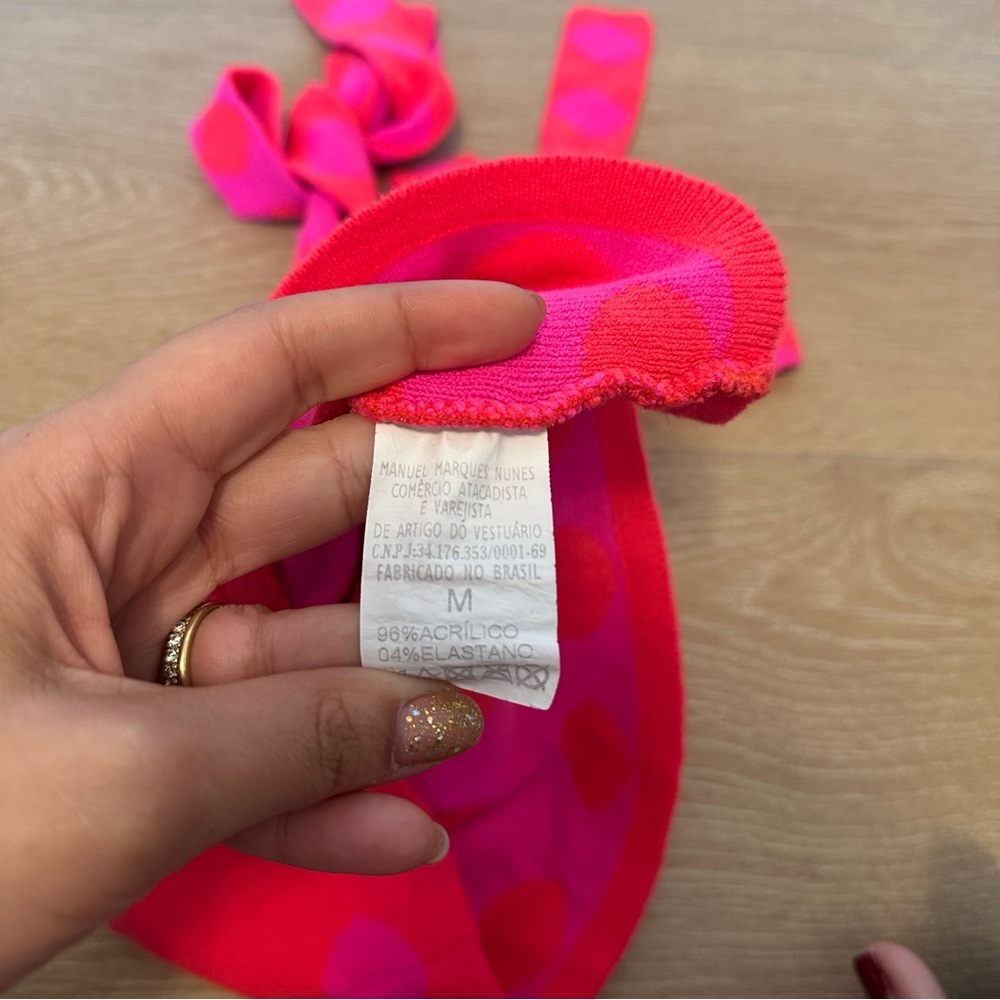 5 for $25 Pink Polka Dot Tie-Strap Tank Top - Picture 4 of 4